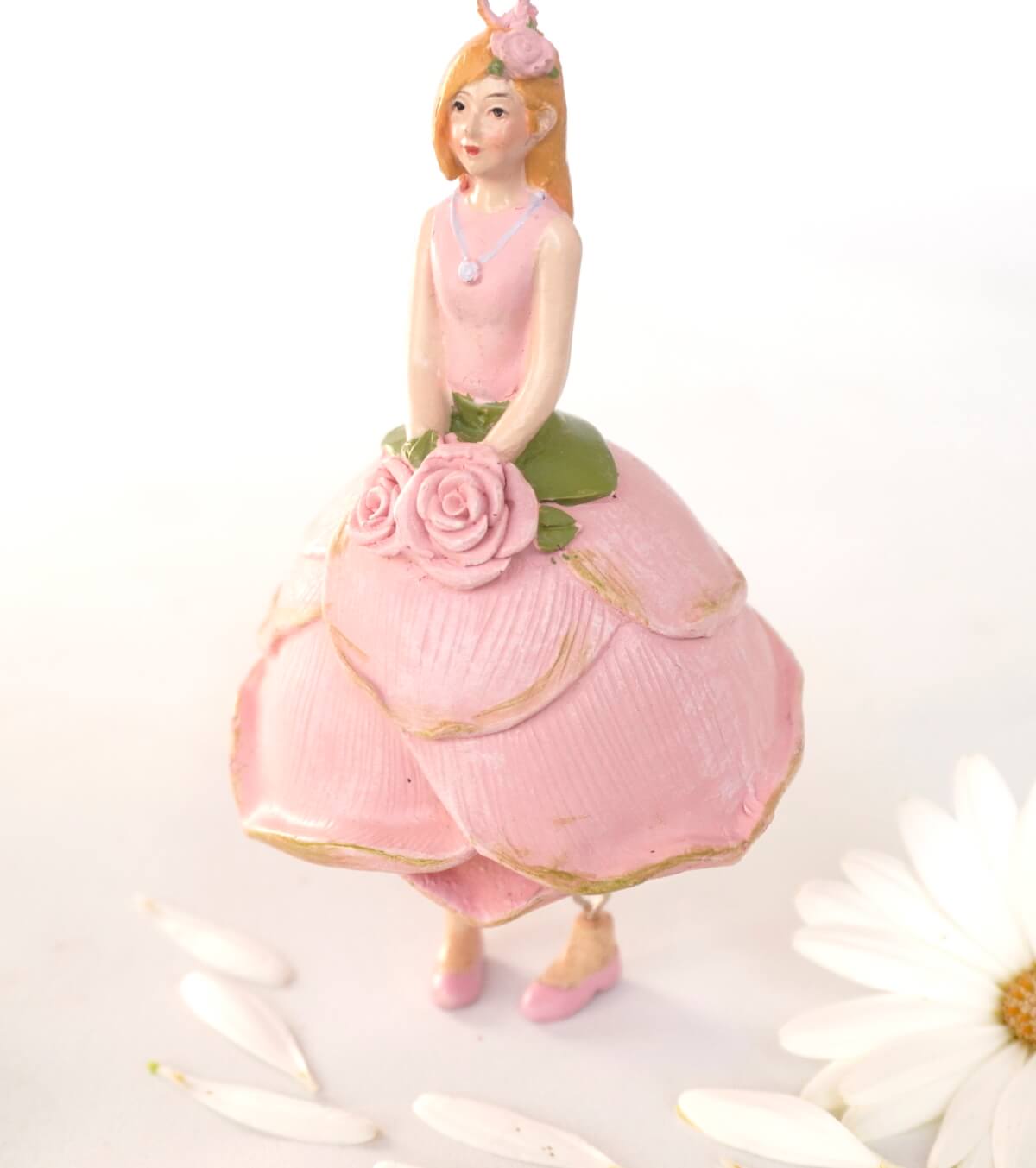 Deko Figur Blumenmädchen Rosenblütenmädchen rosa zum Hängen
