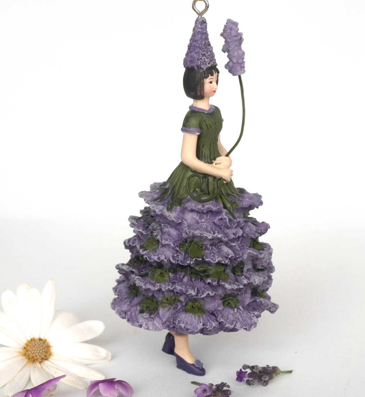 Deko Figur Blumenmädchen Lavendelmädchen zum Hängen