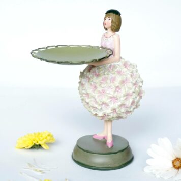 Dekofigur Teelichthalter Kerzenhalter Blumenmädchen Hortensienmädchen