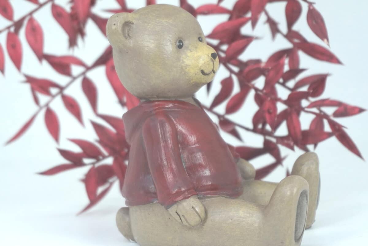 Dekofigur Clayre & Eef Bärchen sitzend Antik Optik