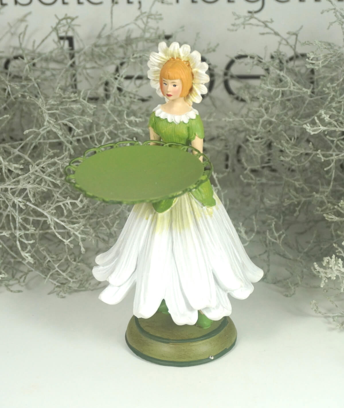 Dekofigur Teelichthalter Kerzenhalter Blumenmädchen Margeritenmädchen – Bild 4