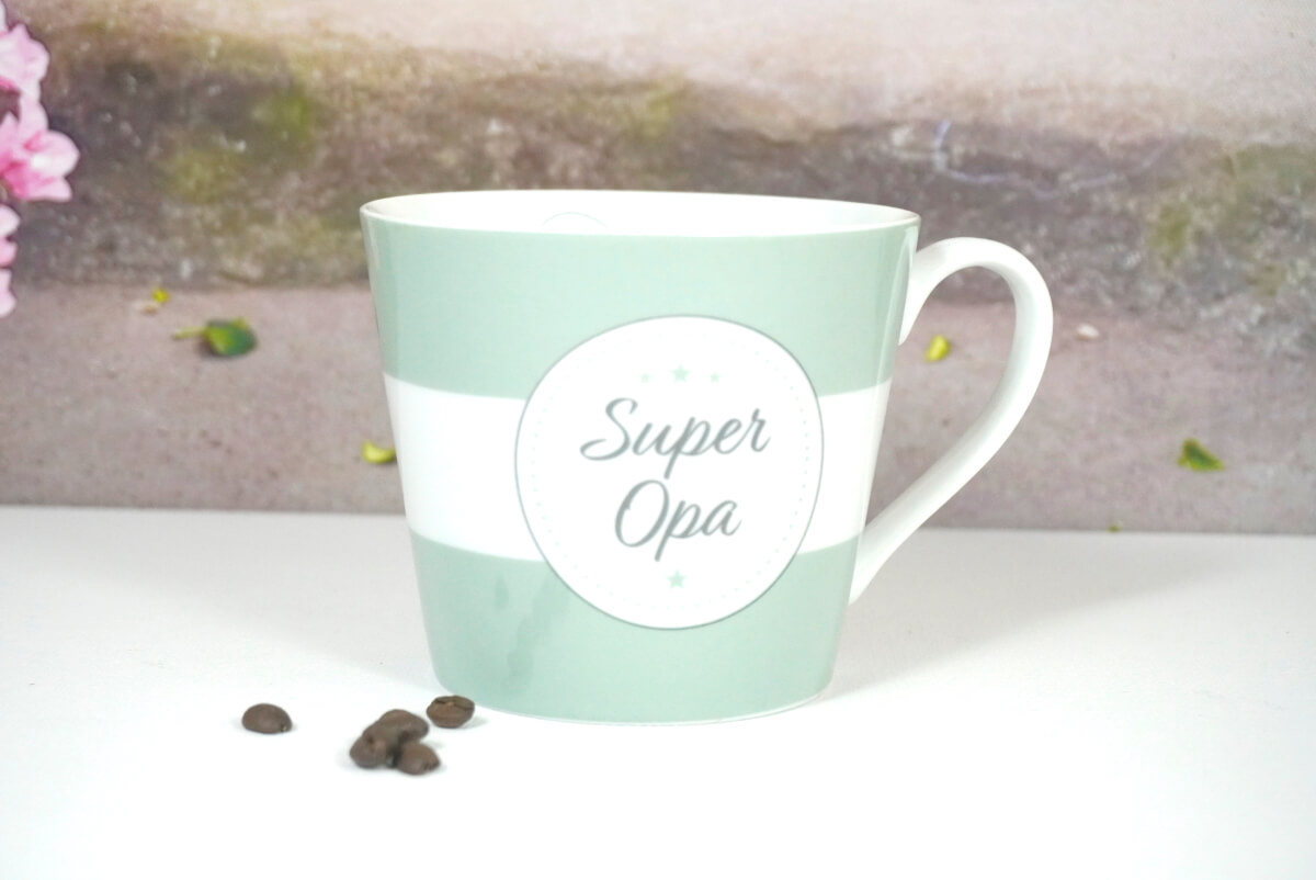 Krasilnikoff Henkelbecher Kaffeebecher Super Opa