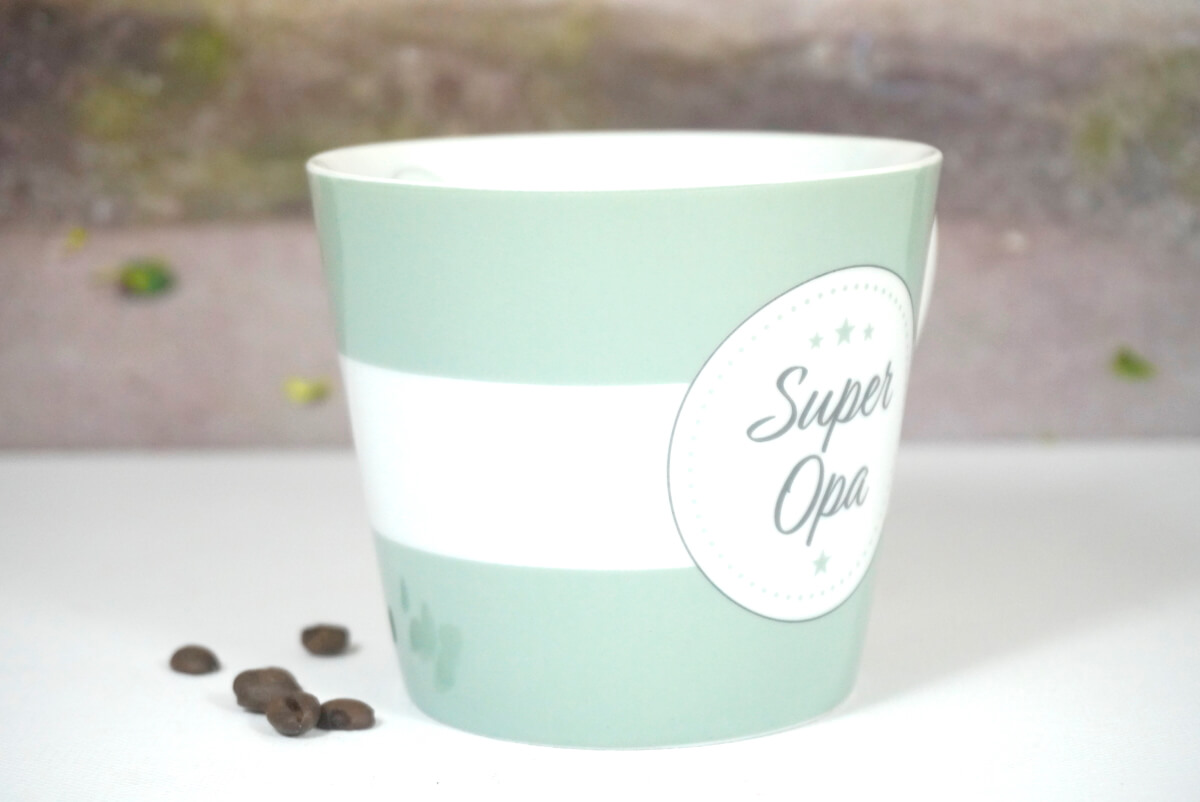 Krasilnikoff Henkelbecher Kaffeebecher Super Opa
