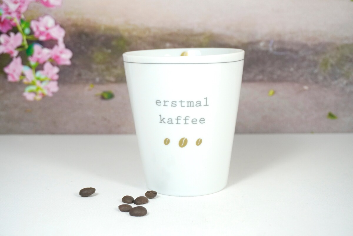 Krasilnikoff Kaffeebecher Mug erstmal kaffee