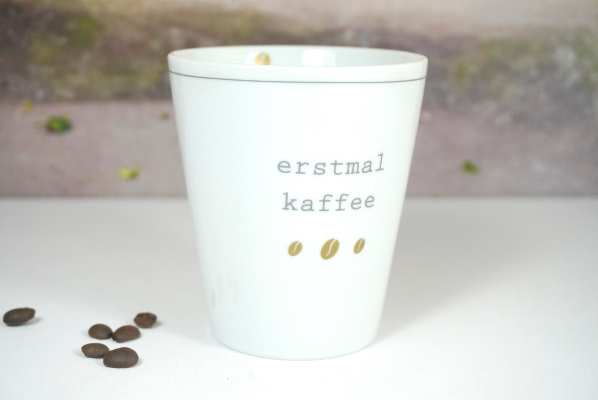 Krasilnikoff Kaffeebecher Mug erstmal kaffee