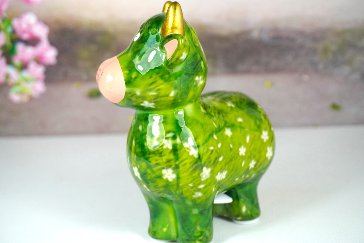 Pomme Pidou Spardose Kuh Little Maggie Grün