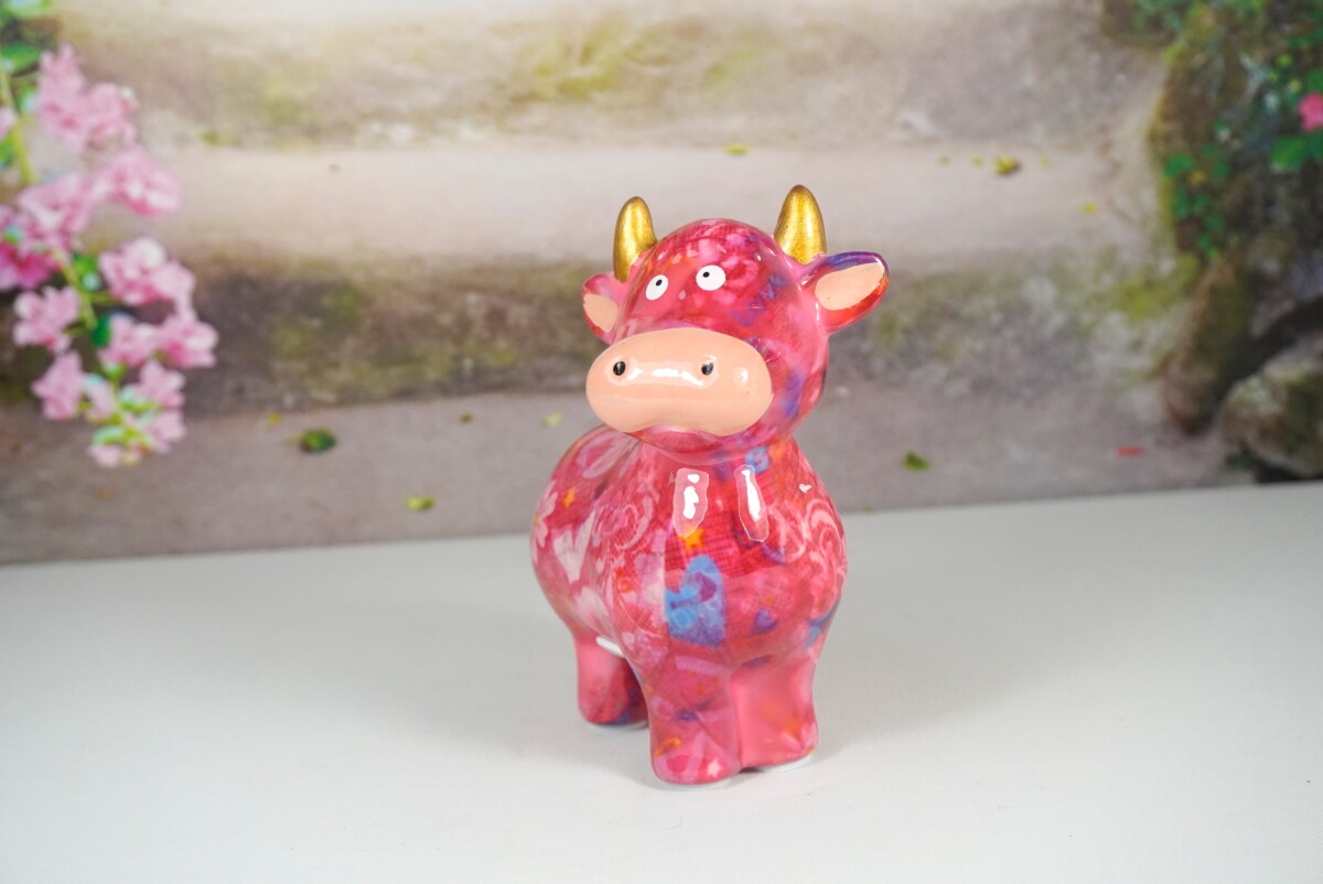 Pomme Pidou Spardose Kuh Little Maggie Pink