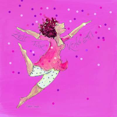 Sabo Design Holzbild Wandbild Spruch Zeit für Konfetti