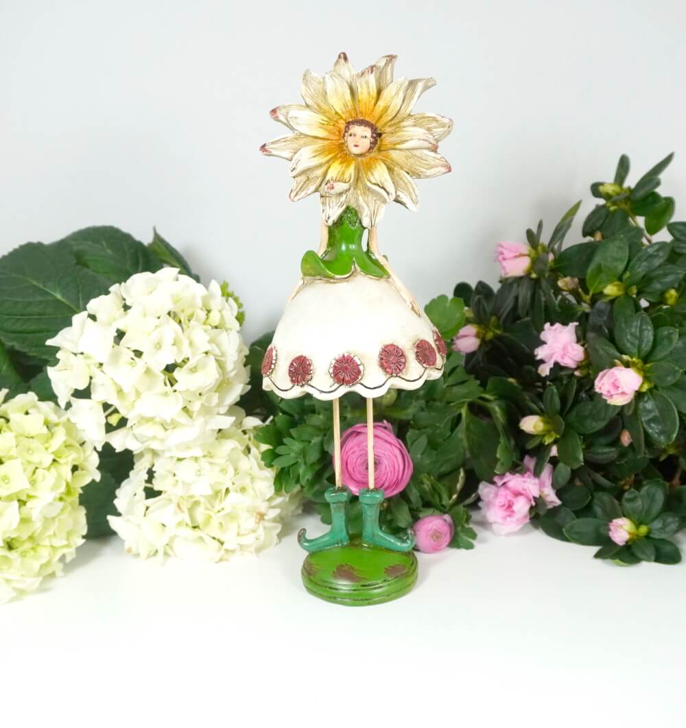 Dekofigur Glücksbringer Blütenelfe Fee Blumenmädel