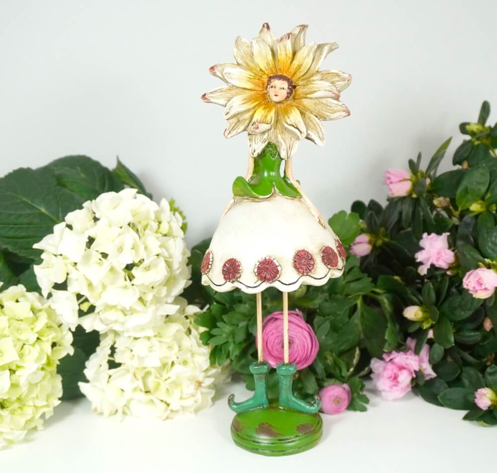 Dekofigur Glücksbringer Blütenelfe Fee Blumenmädel
