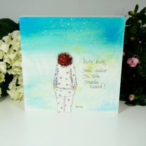 Sabo Design Holzbild Wandbild Kopf Hoch Dann Kannst Du Die Sterne Sehen