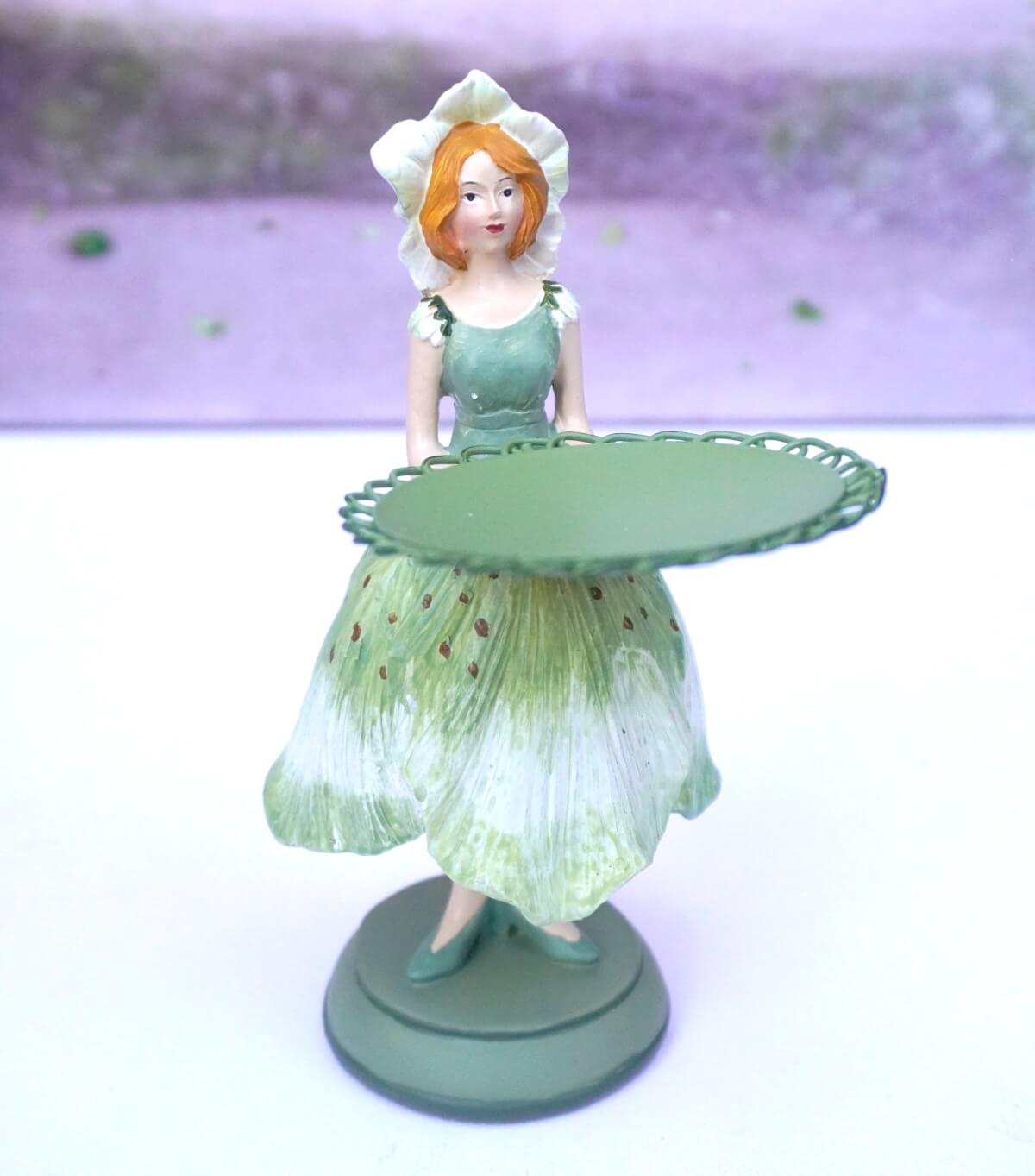 Dekofigur Teelichthalter Kerzenhalter Blumenmädchen Christrosenmädchen