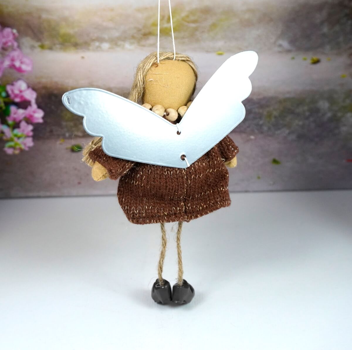 Baden Schutzengel Aufhänger Anne Strickkleid Braun