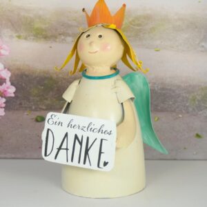 Deko Figur Blechpuppe Little König Ein herzliches Danke
