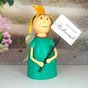 Deko Figur Blechpuppe Little König Herzlichen Glückwunsch