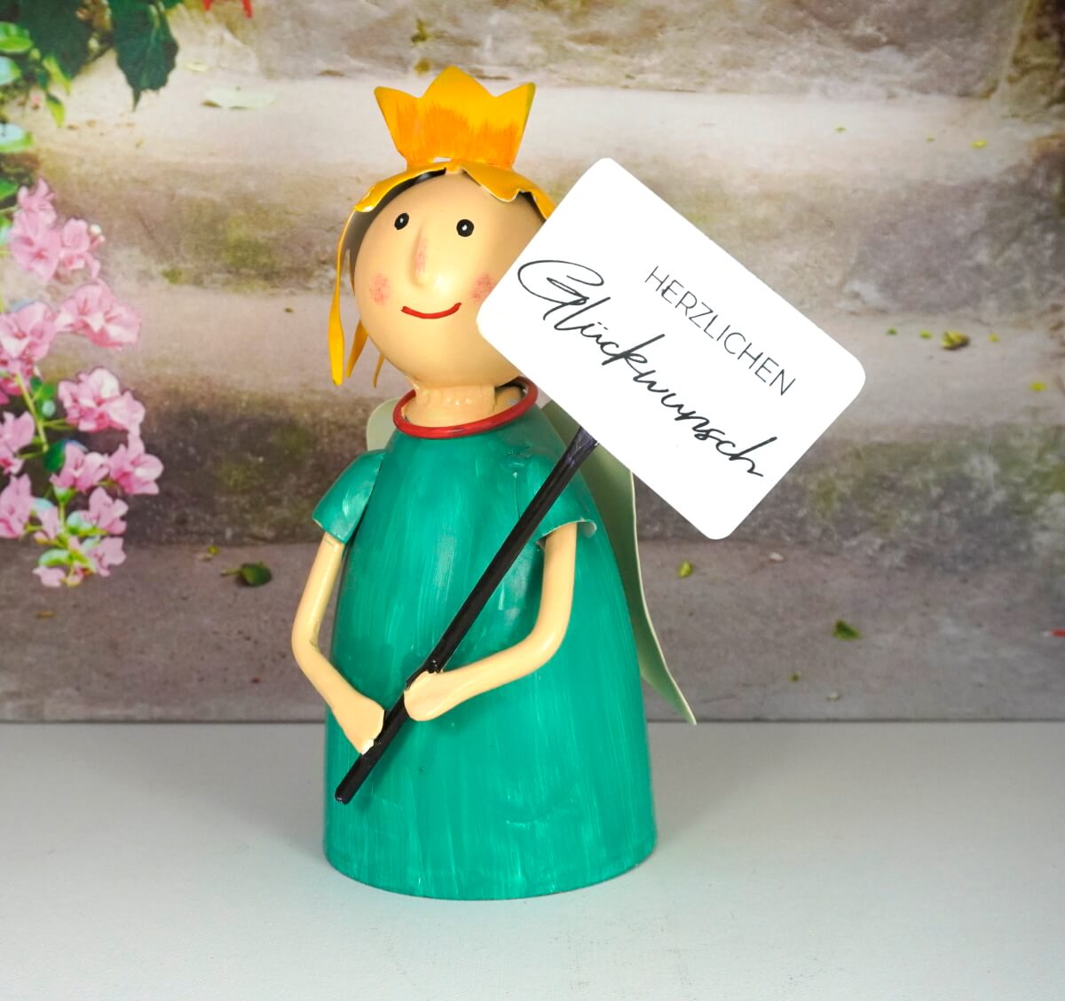 Deko Figur Blechpuppe Little König Herzlichen Glückwunsch