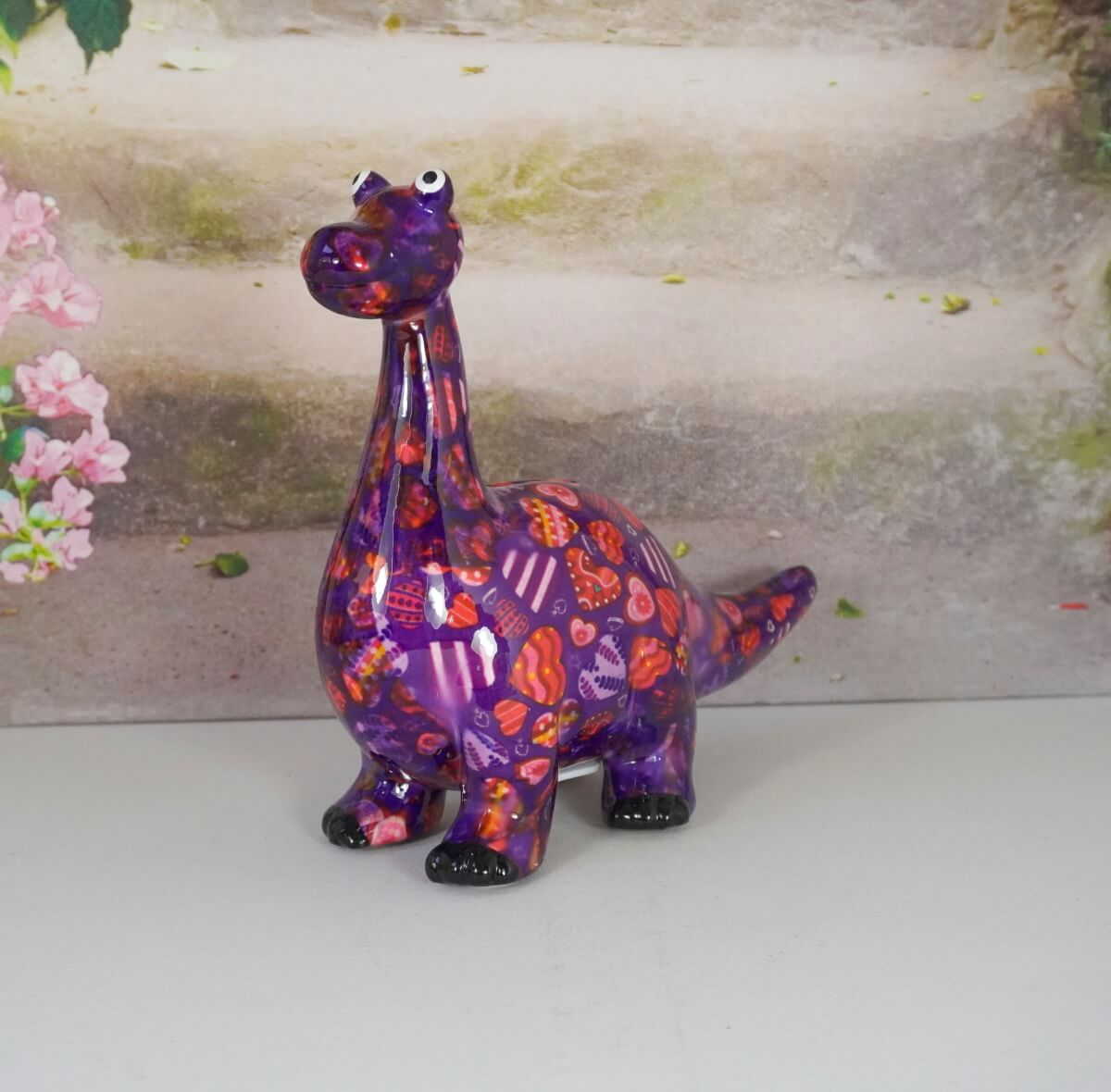 Pomme Pidou Spardose Money Bank Dino Diego Herzchen