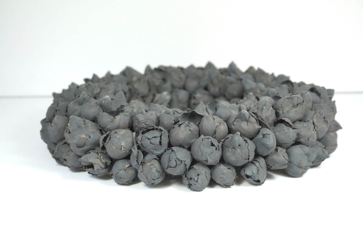 Couronne Türkranz Naturkranz Coco Fruit Trocken Wreath Black 30 ∅