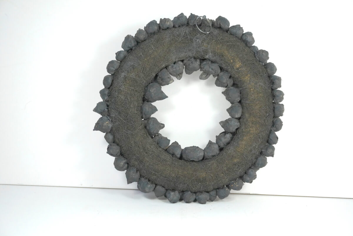 Couronne Türkranz Naturkranz Coco Fruit Trocken Wreath Black 30 ∅