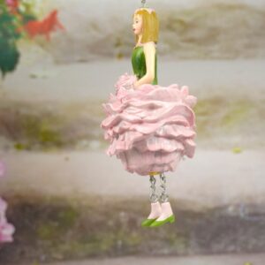 Deko Figur Blumenmädchen Pfingstrosenmädchen Rosa zum Hängen