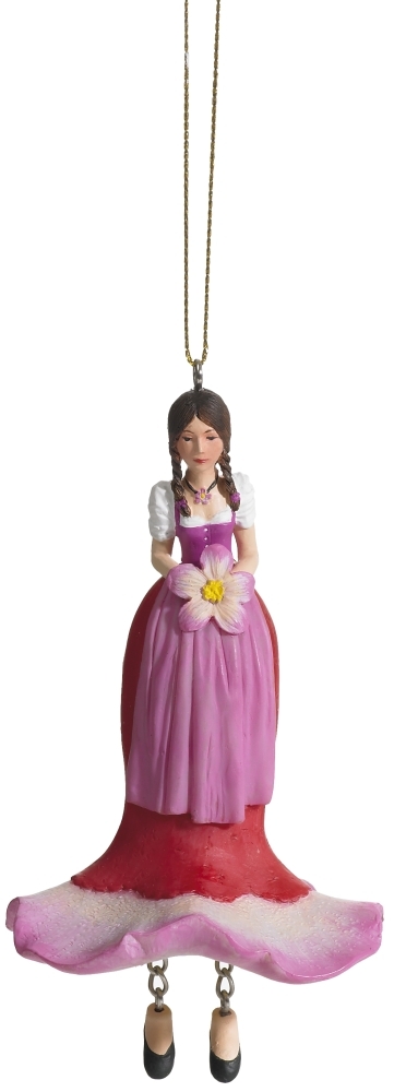 Deko Figur Blumenmädchen Alpenrosenmädchen zum Hängen