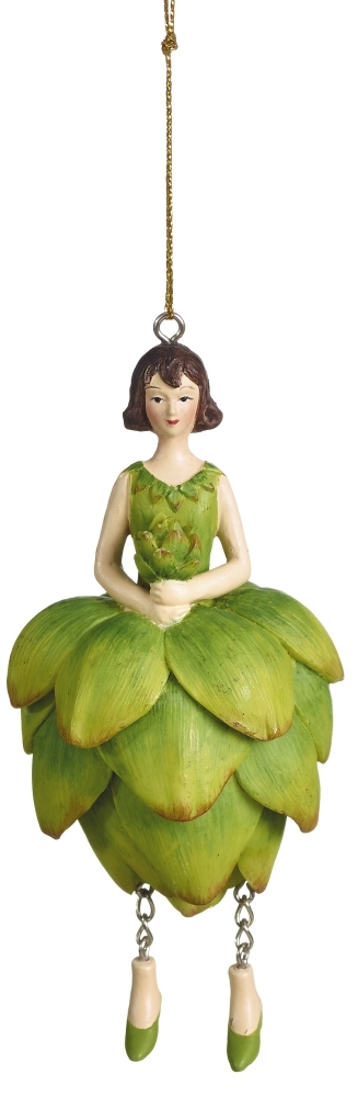 Deko Figur Blumenmädchen Artischockenmädchen zum Hängen