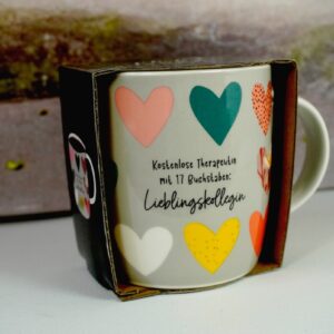 Grafik Werkstatt Henkelbecher Kostenlose Therapeutin mit 17 Buchstaben Lieblingskollegin