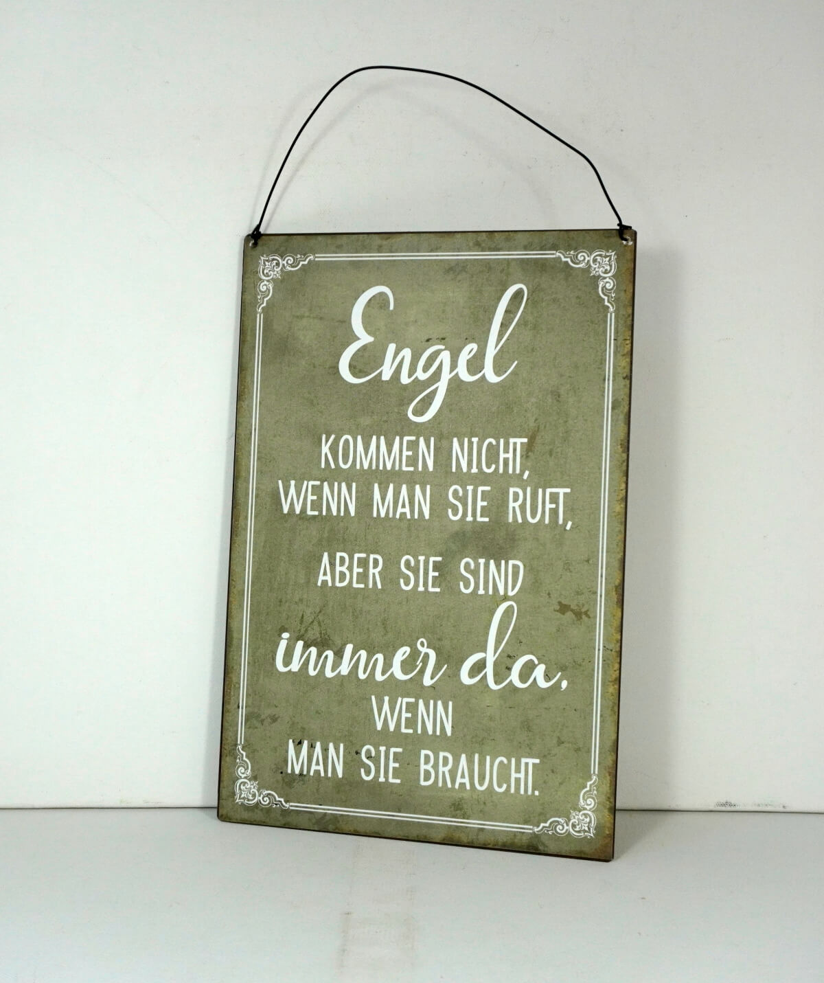 Deko Blechschild Engel kommen nicht wenn man sie ruft aber sie sind da wenn man sie braucht