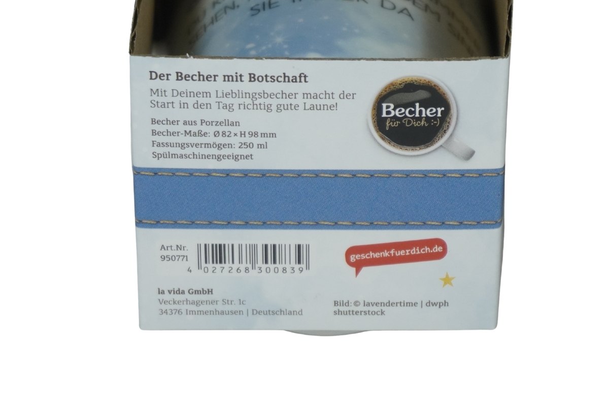 Henkelbecher Kaffeetasse Becher Freunde sind wie Sterne Du kannst sie nicht immer sehen aber trotzdem sind sie immer da