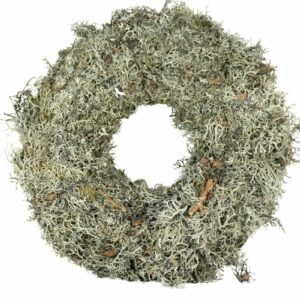 Couronne Deko Naturkranz Tischkranz Grey Moos Wreath Thick 30 cm ∅