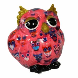 Pomme Pidou Spardose Money Bank Eule Olive Rosa Eulchen