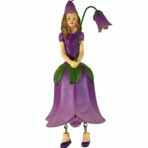 Deko Figur Blumenmädchen Glockenblumenmädchen zum Hängen Lila