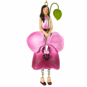 Deko Figur Blumenmädchen Phalaenopsismädchen zum Hängen Pink
