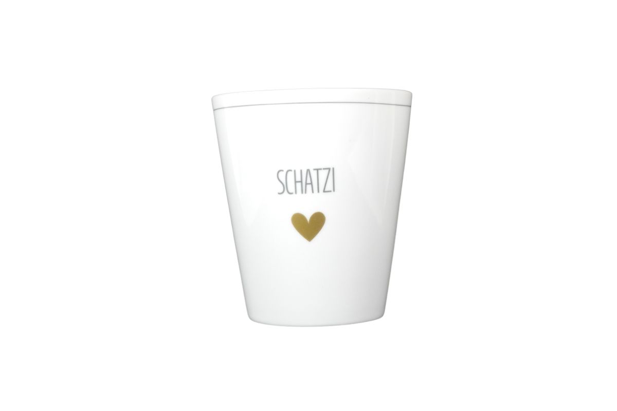 Krasilnikoff Kaffeebecher Kaffeetasse Sprüche Tasse Mug Cup Schatzi