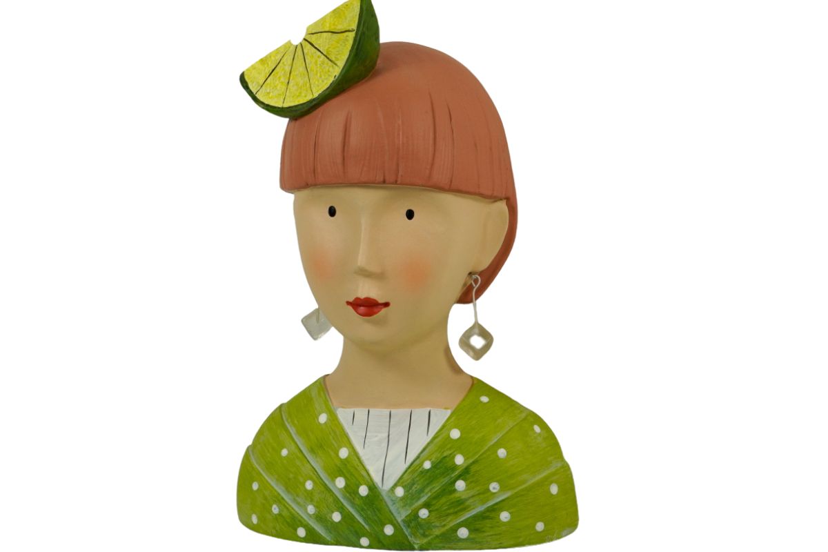 Baden Aufsteller Deko Kopf Büste Madame Ladykopf Mädchen Büste Melon