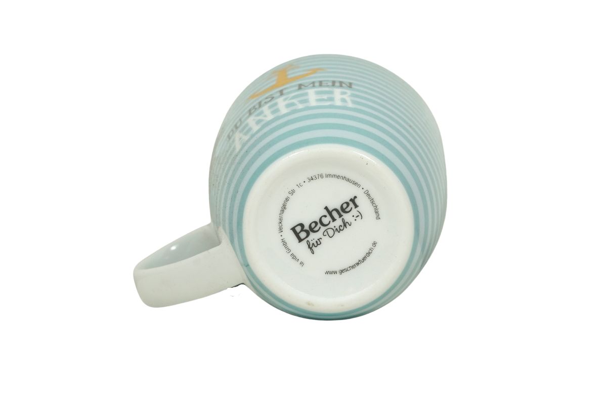 Henkelbecher Kaffeetasse Kaffeebecher Du bist mein Anker
