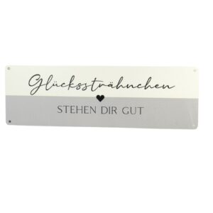Deko Blechschild Aufhänger Glückssträhnchen stehen dir gut