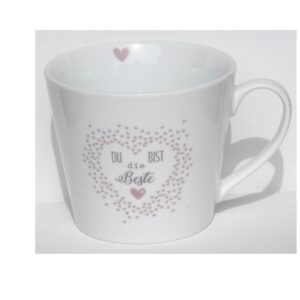 Krasilnikoff Kaffeebecher Kaffeetasse Sprüche Tasse Mug Cup Du bist die Beste