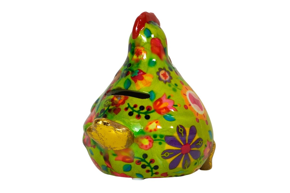 Pomme Pidou Spardose Money Bank Huhn Claire Petit Grün