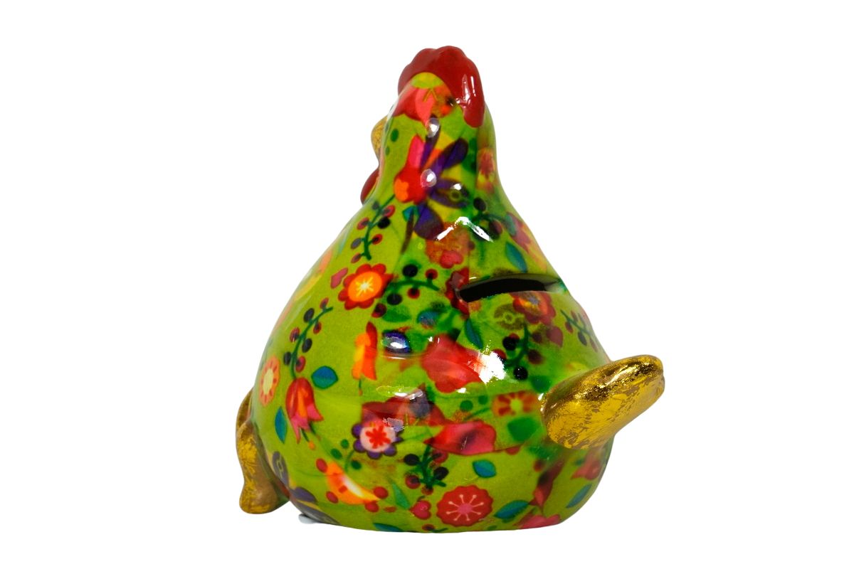 Pomme Pidou Spardose Money Bank Huhn Claire Petit Grün