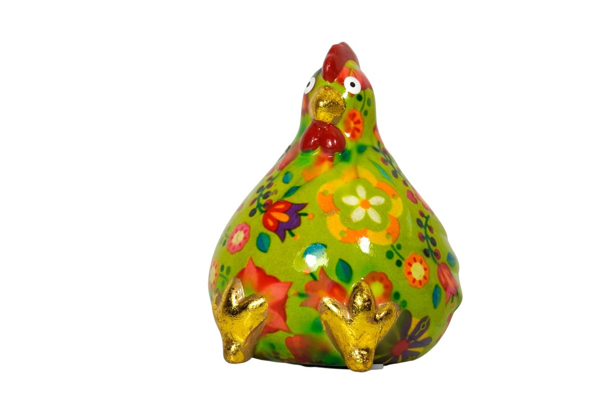 Pomme Pidou Spardose Money Bank Huhn Claire Petit Grün