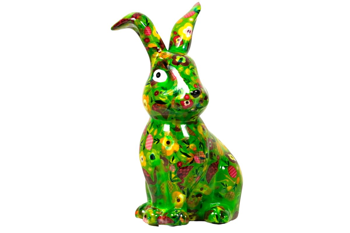 Pomme Pidou Spardose Money Bank Häschen Helena Grün Flower