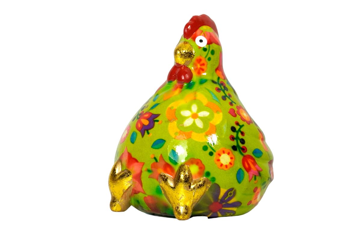 Pomme Pidou Spardose Money Bank Huhn Claire Petit Grün