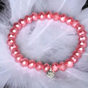 Biba Armband Crystal Lachs Rosa Perle Damen Armband Glücksbringer