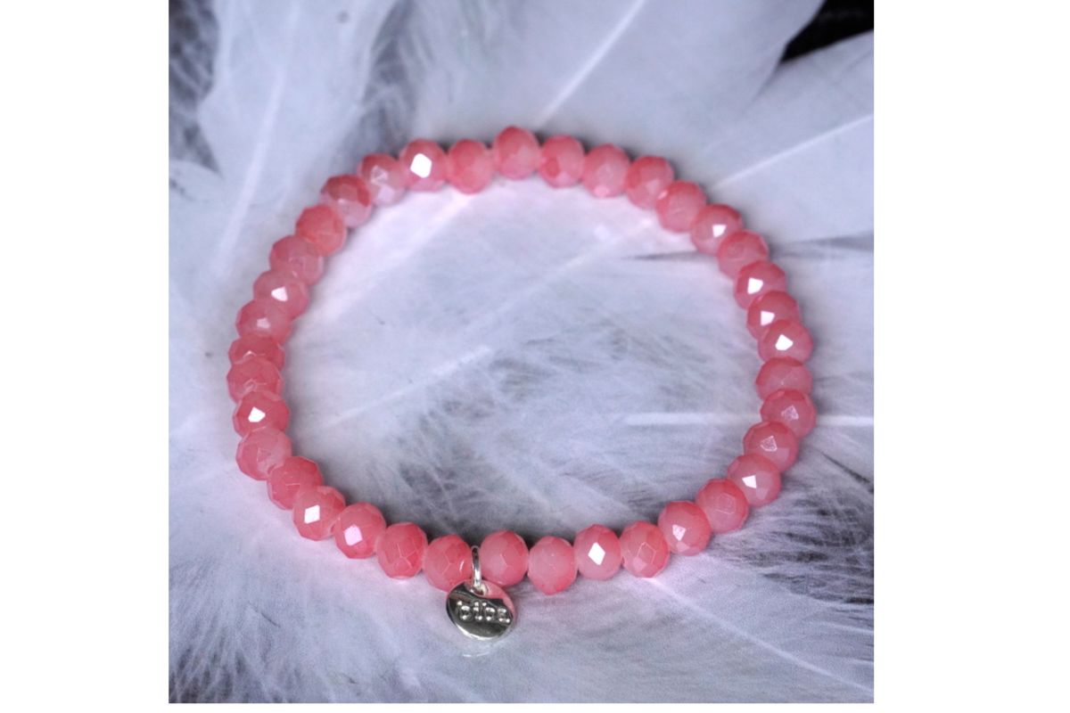 Biba Armband Crystal Zartrosa Perle 4mm Damen Armband Glücksbringer