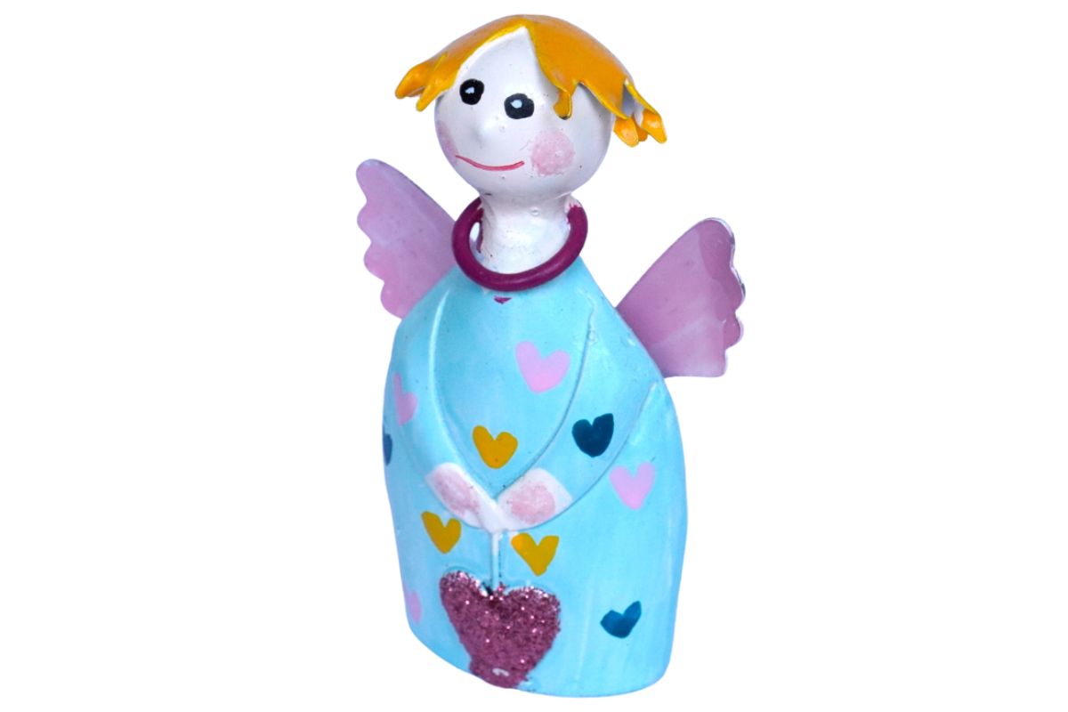 Pape Dekofigur Schutzengel Blechfigur Little Mike mit Herz Handarbeit
