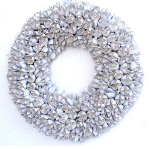 Couronne Türkranz Naturkranz Bakuli Früchte Trocken Kranz White 30 ∅