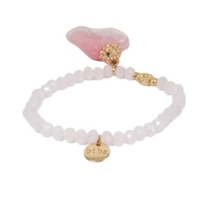 Biba Armband Crystal Ice Rose Perle Damen Armband Glücksbringer
