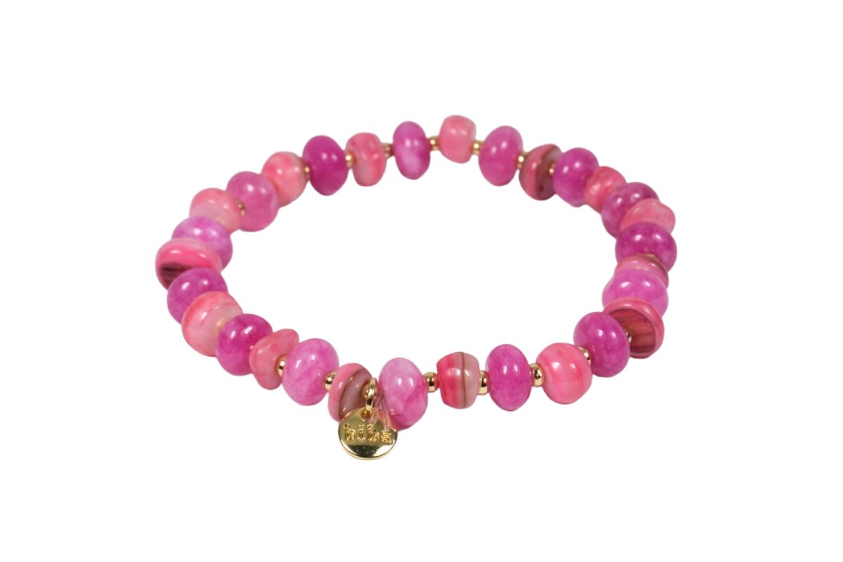 Biba Armband Rondelle Perlen Damen Armband Glücksbringer