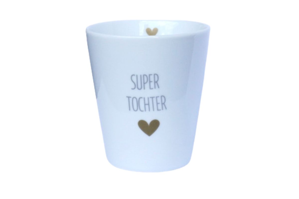 Krasilnikoff Kaffeebecher Sprüche Tasse Mug Cup Super Tochter